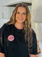 I’M A SOONER STRIPED GAME DAY BUTTON