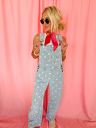 Peach Love Polka Dot Barrel Overalls - Romper