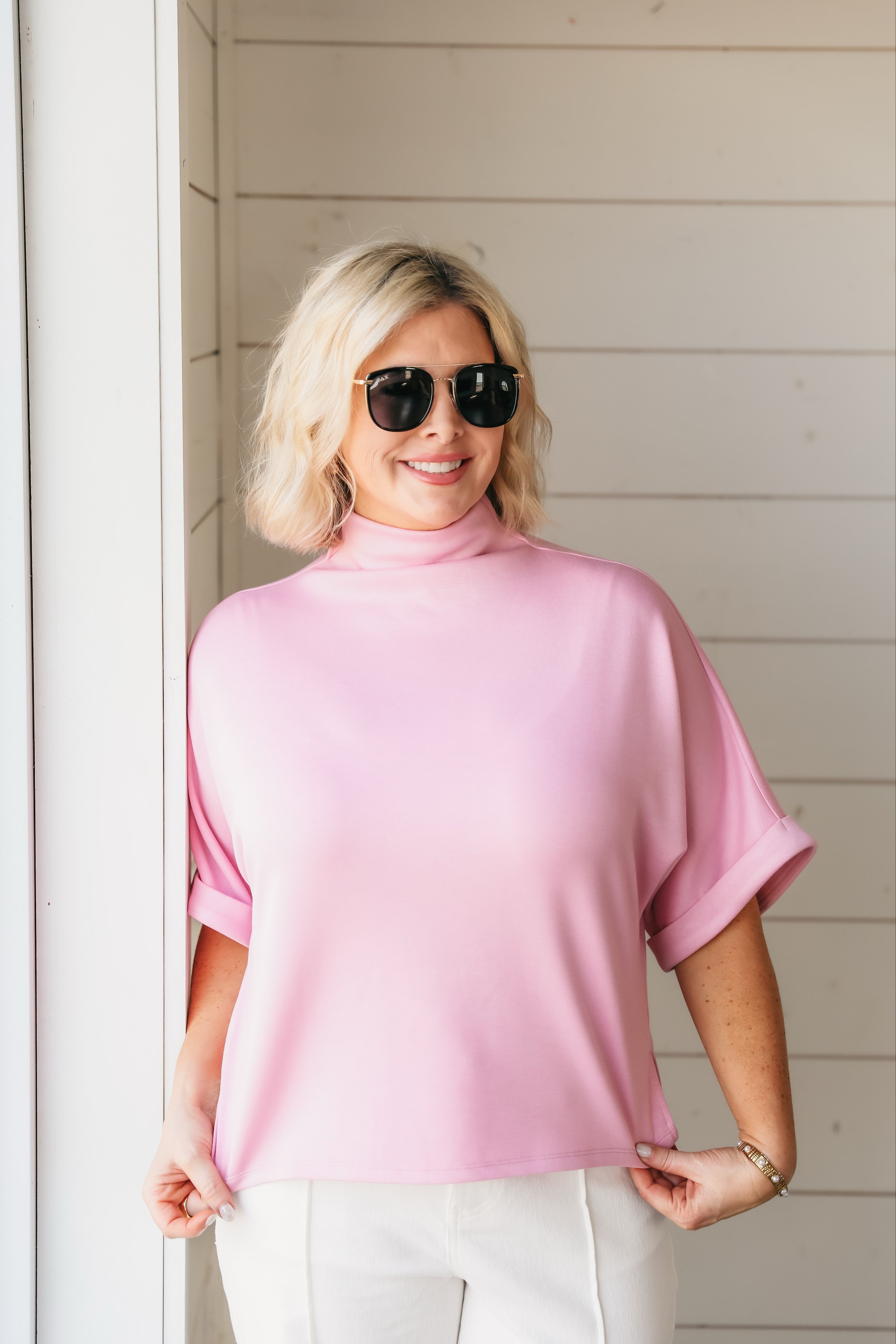 Entro Pink Butter Soft Fabric Top - Tops